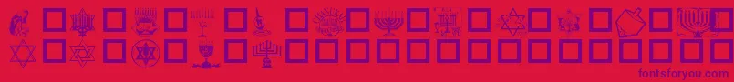 FestivalOfLights Font – Purple Fonts on Red Background