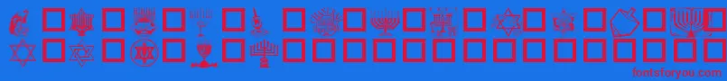 FestivalOfLights Font – Red Fonts on Blue Background