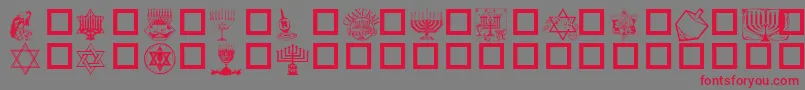 FestivalOfLights Font – Red Fonts on Gray Background