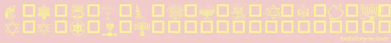 FestivalOfLights Font – Yellow Fonts on Pink Background