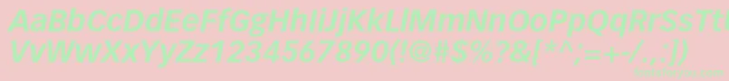 VectoraltstdBolditalic Font – Green Fonts on Pink Background