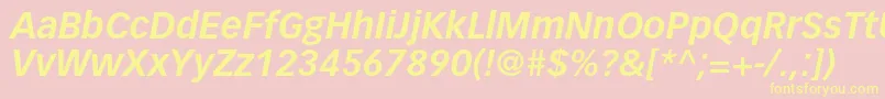 VectoraltstdBolditalic Font – Yellow Fonts on Pink Background