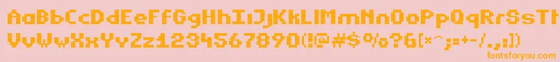 Estrogen Font – Orange Fonts on Pink Background