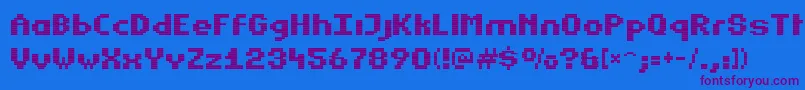 Estrogen Font – Purple Fonts on Blue Background
