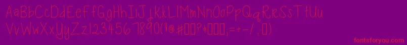 KaraKaboodle Font – Red Fonts on Purple Background