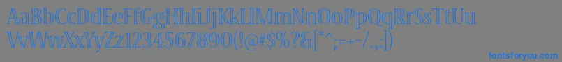 VivastdLightcondensed Font – Blue Fonts on Gray Background
