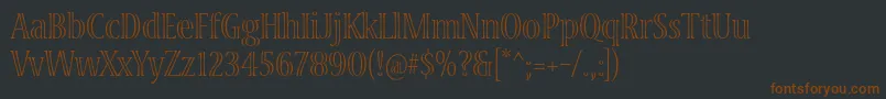 VivastdLightcondensed Font – Brown Fonts on Black Background
