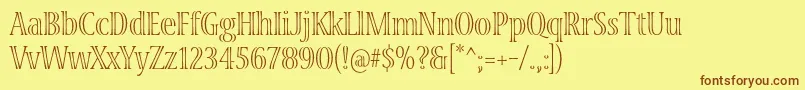 fuente VivastdLightcondensed – Fuentes Marrones Sobre Fondo Amarillo