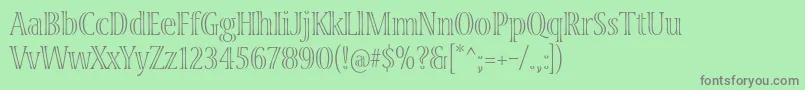 VivastdLightcondensed Font – Gray Fonts on Green Background