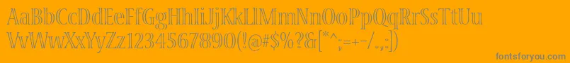 VivastdLightcondensed Font – Gray Fonts on Orange Background