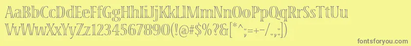 VivastdLightcondensed Font – Gray Fonts on Yellow Background