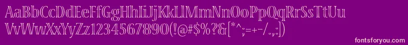 VivastdLightcondensed Font – Pink Fonts on Purple Background