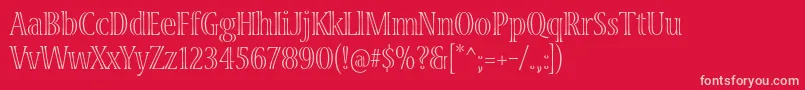 VivastdLightcondensed Font – Pink Fonts on Red Background