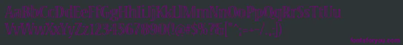 Fonte VivastdLightcondensed – fontes roxas em um fundo preto