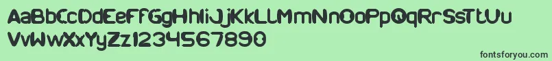 ModernCraft Font – Black Fonts on Green Background