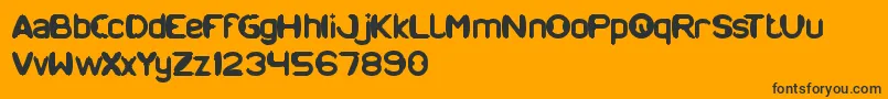 Police ModernCraft – polices noires sur fond orange