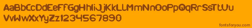 ModernCraft-Schriftart – Braune Schriften auf orangefarbenem Hintergrund