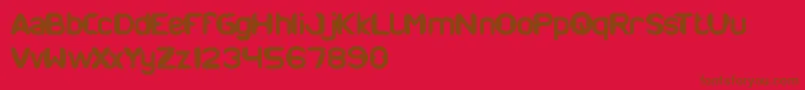 ModernCraft Font – Brown Fonts on Red Background