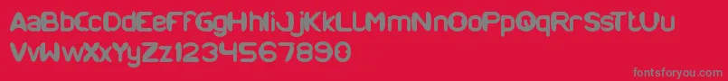 ModernCraft Font – Gray Fonts on Red Background