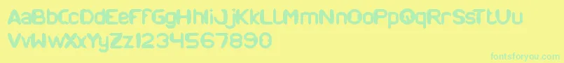 Шрифт ModernCraft – зелёные шрифты на жёлтом фоне