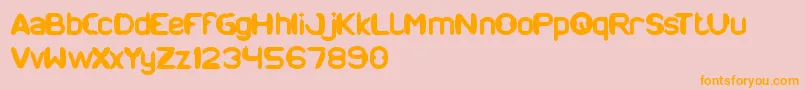 ModernCraft Font – Orange Fonts on Pink Background