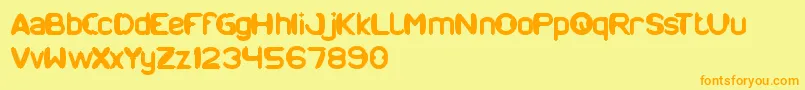 ModernCraft Font – Orange Fonts on Yellow Background