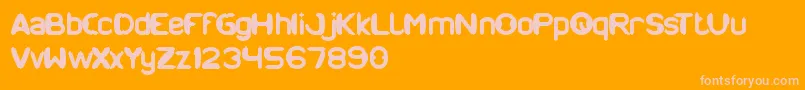 ModernCraft Font – Pink Fonts on Orange Background