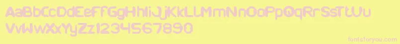 fuente ModernCraft – Fuentes Rosadas Sobre Fondo Amarillo