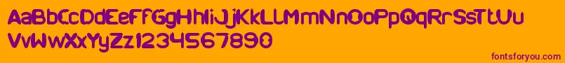 ModernCraft Font – Purple Fonts on Orange Background