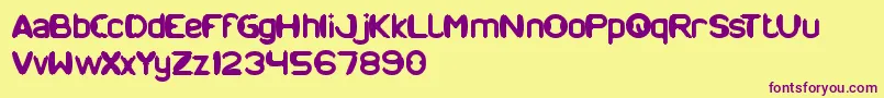 ModernCraft Font – Purple Fonts on Yellow Background