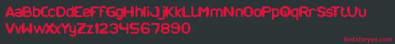 ModernCraft Font – Red Fonts on Black Background