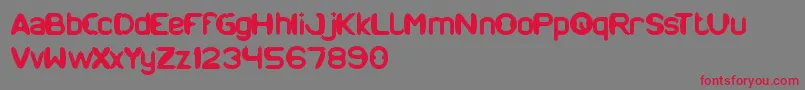 ModernCraft Font – Red Fonts on Gray Background