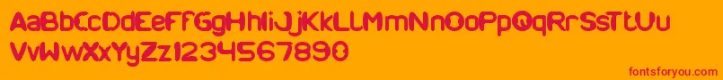 ModernCraft Font – Red Fonts on Orange Background