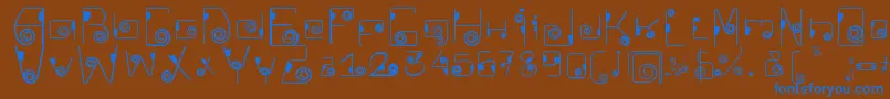CkellipFont Font – Blue Fonts on Brown Background