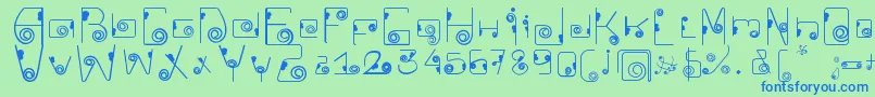 CkellipFont Font – Blue Fonts on Green Background