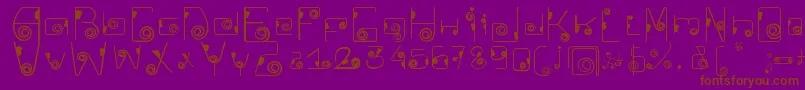 Шрифт CkellipFont – коричневые шрифты на фиолетовом фоне