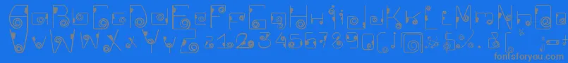 Шрифт CkellipFont – серые шрифты на синем фоне