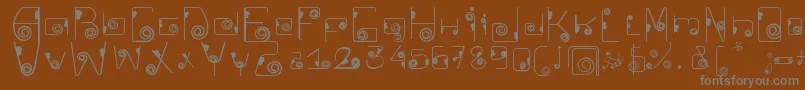 CkellipFont Font – Gray Fonts on Brown Background