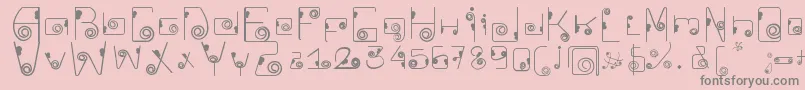 CkellipFont Font – Gray Fonts on Pink Background