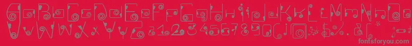 fuente CkellipFont – Fuentes Grises Sobre Fondo Rojo