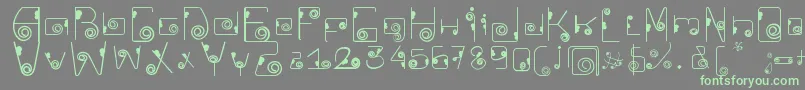 CkellipFont-Schriftart – Grüne Schriften auf grauem Hintergrund