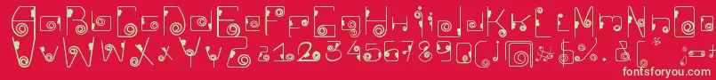 CkellipFont Font – Green Fonts on Red Background