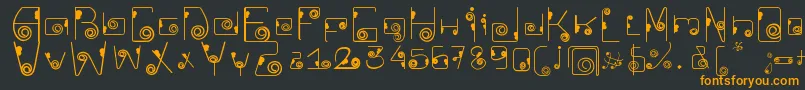 CkellipFont Font – Orange Fonts on Black Background