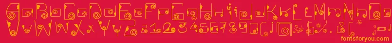 CkellipFont Font – Orange Fonts on Red Background