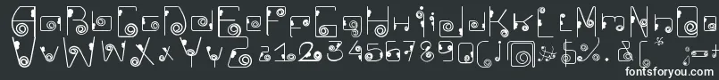 フォントCkellipFont – 黒い背景に白い文字