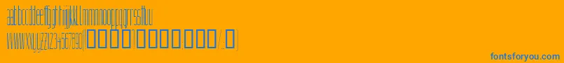 Linnette Font – Blue Fonts on Orange Background