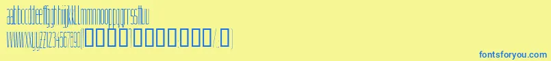 Linnette Font – Blue Fonts on Yellow Background