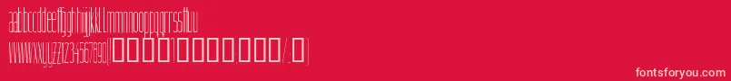 Linnette Font – Pink Fonts on Red Background