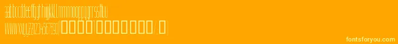 Linnette Font – Yellow Fonts on Orange Background