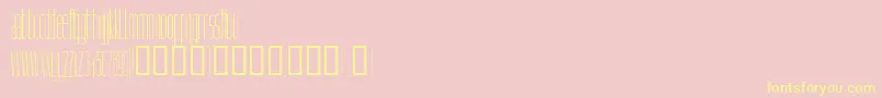 Linnette Font – Yellow Fonts on Pink Background
